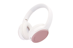 White Sport Foldable Bluetooth Headphones Pink-White