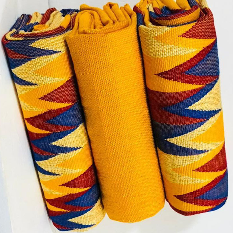 Handwoven Kente Fabric 25-GYY8